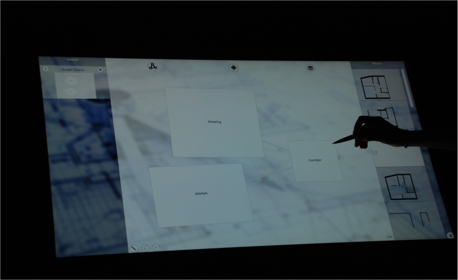 Touchtect - software prototype to perform freehand drawings.