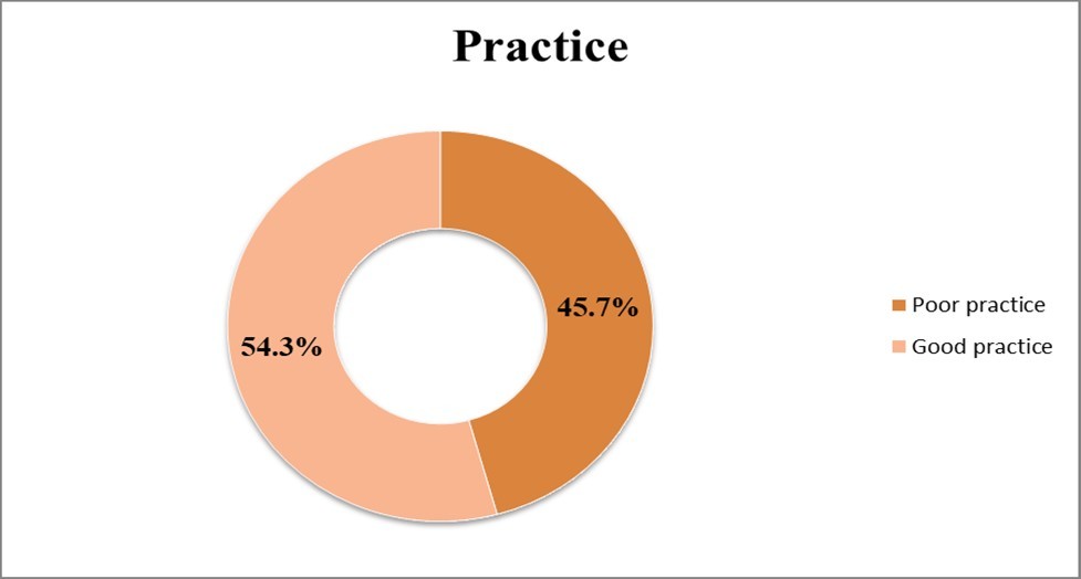 Practice towards Covid-19 among pregnant women in public hospitals, Addis Ababa, Ethiopia, 2022.