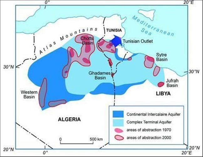 Geographical extension of NSAS (OSS, 2003).